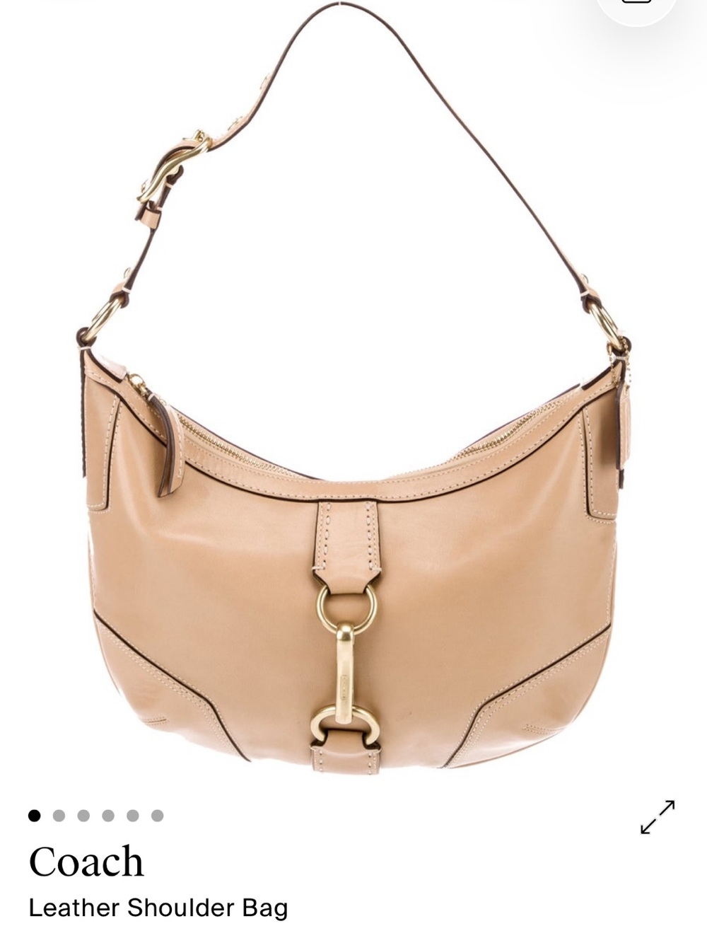 Coach Tan Shoulder Bag with Gold Hardware | TheRealReal